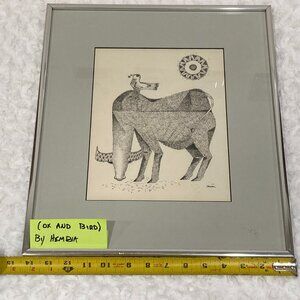 Hembra or Hembia Art Ox and Bird